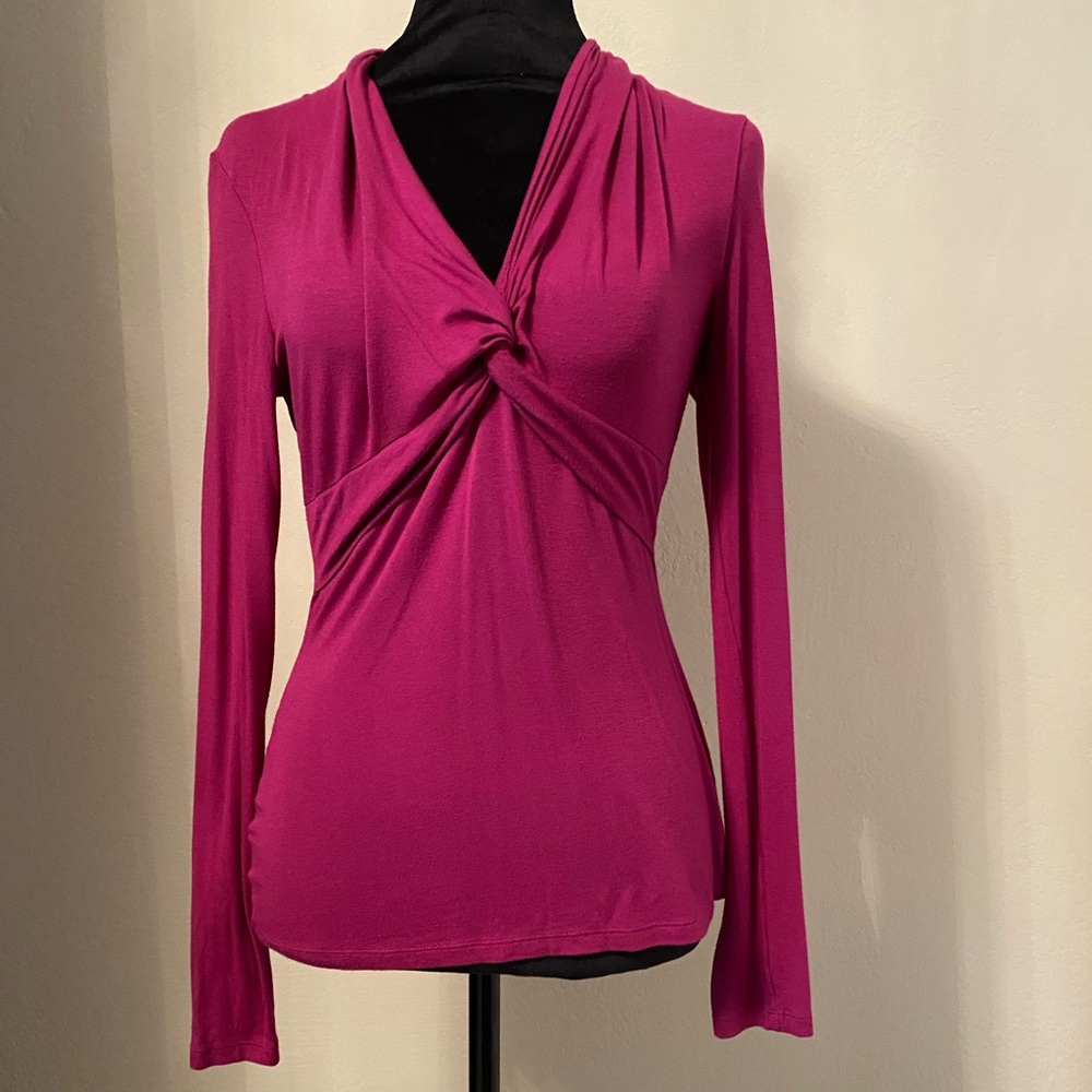 Elegant Ann Taylor Fuchsia Top